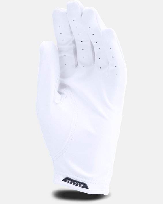 Boys' UA CoolSwitch Golf Glove — Spieth Jr. Edition, White, pdpMainDesktop image number 3